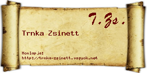 Trnka Zsinett névjegykártya